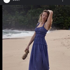 Doen Marianne Dress - Blue (Bord de Mer) Size Medium